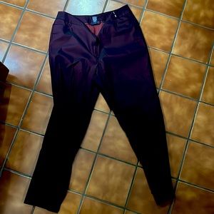 Lane Bryant beautiful cranberry satin cigarette pant. Jacket also available